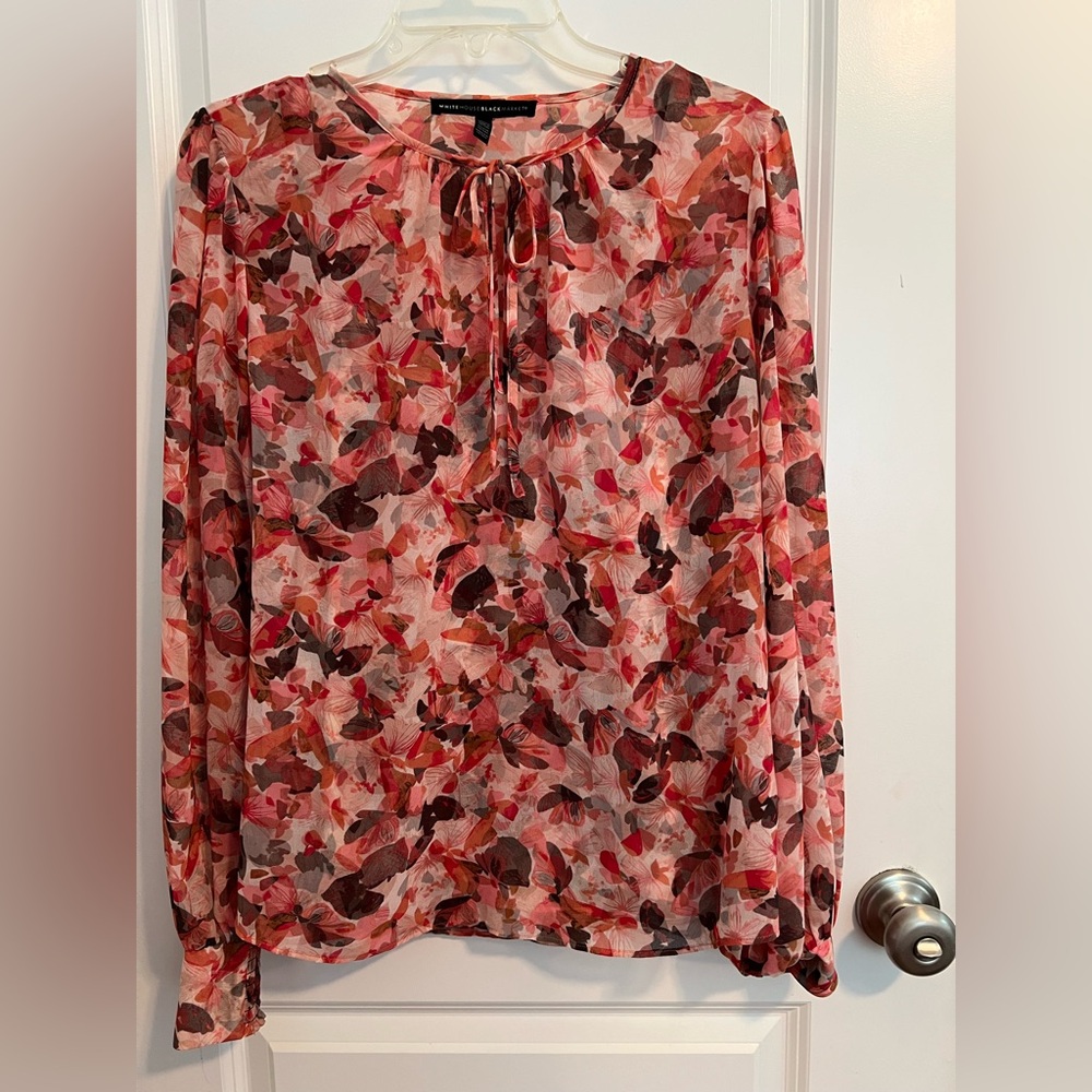 White House Black Market Floral Blouse
